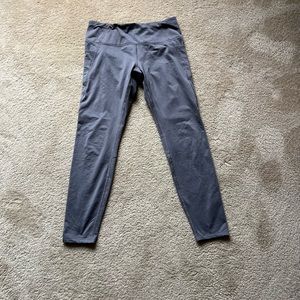 Apana Sport Leggings Women's Large Gray Stretch Yoga Pants Pockets